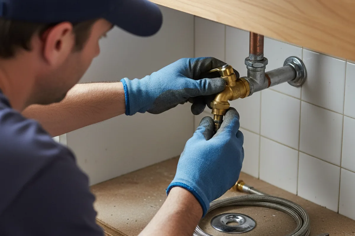 Shutoff valve and fitting work during Faucet and Fixture Repair in Otego